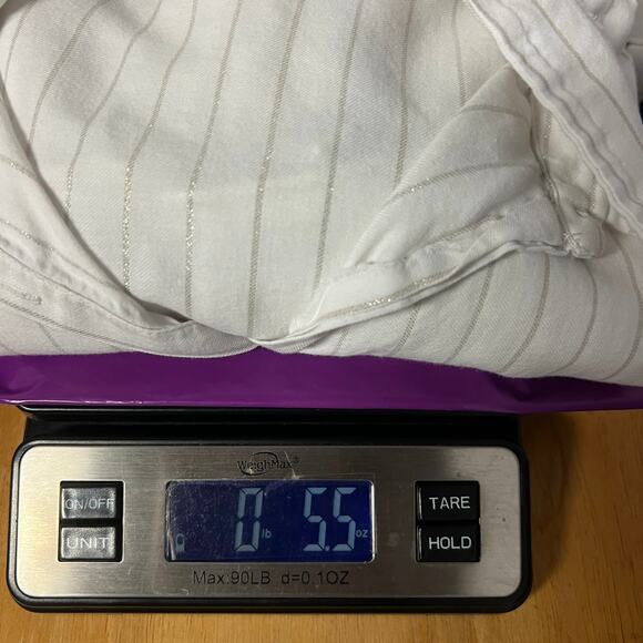 Zara Woman Striped Dolman Sleeve Metallic Shirt Size Medium - Picture 8 of 8